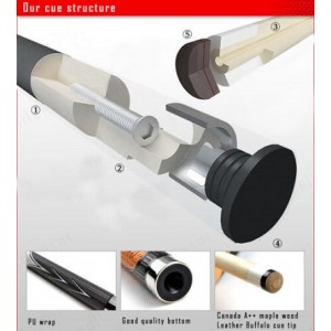 Champion constellation Billiard pool cue-Uniloc,56", 11.75,12.5mm, 12.75mm, 13mm